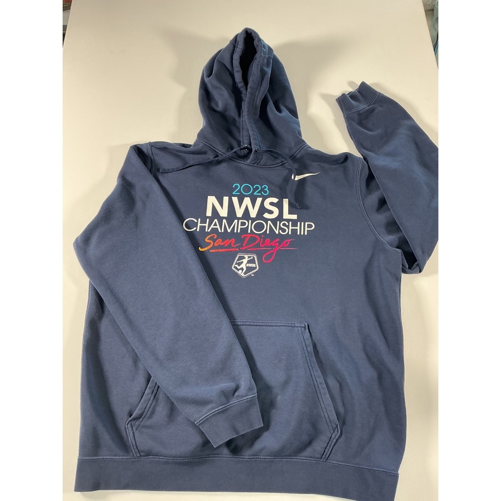 Nike 2023 NWSL Championship San Diego Hoodie Navy Blue Size L